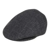 Black Plaid Wool Ivy Cap