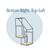 2 Step Catio Stairs - Bottom Right Top Left