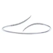 14K White Gold Bangle .30ctw Diamonds