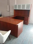 Preowned OFS First Office Right Hand “U” Stations, 36Dx72W Desk, 24Dx48W Bridge, 24Dx72W Credenza, 72W Hutch