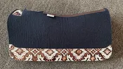 5 Star Saddle Pad Black 7/8 inch Ivory Laredo FL 30x28