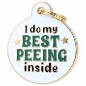 Bad Tags - Funny Dog Tag Charm & Pet ID - I Do my Best Peeing Inside