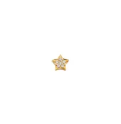 14K Single Star Stud with Diamonds