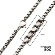 14" 3mm Titanium Box Chain