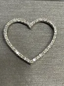 10 Karat White Gold Diamond Heart Pendant 1/2 Carat Total Diamond Weight Round Diamonds