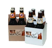 4 Pack Bottle Carriers -12 oz WITH Mix &amp;amp; Match Labels