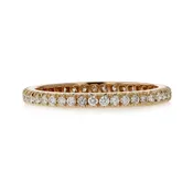 0.40ct Cut Down Style Eternity Band with 2.15mm Full Cut Diamonds in 20K Rose Gold