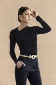 ASYMMETRICAL TOP: BLACK