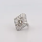 Amazing Diamond Cocktail Ring – Ballerina Style