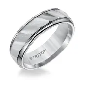 11-2925 tungsten wave cut wedding ring