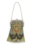 1920s Silver Frame Abstract Mesh Bag