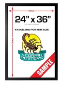 24" x 36" MDF Poster Frame - Black - Black Ball Corp. Counter Culture Wholesaler