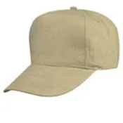 100% Cotton Canvas Stone Washed Pigment Dyed 5 Panel Baseball Caps Hats Khaki