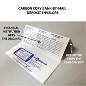 Carbon Copy Bank-by-Mail Deposit Envelope
