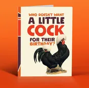 A Little Cock Birthday Card — Carmine & Hayworth Vintage