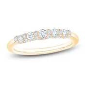 Chosen Certified Diamond Scalloped-Edge Anniversary Ring 1/2 ct tw 14K Yellow Gold