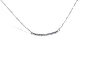 Curved Diamond Bar Necklace