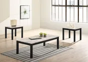 3PK THURNER FAUX MBL WH CKTL SET