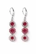 3 Flower CZ Swarovski Earring