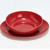 Ayesha Curry 2 Piece Serving Set Platter and Bowl Red