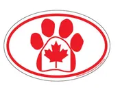 Canadian Oval Paw Magnets