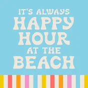 Funny Cocktail Napkins | Happy Hour At The Beach - 20ct