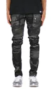 Black Camo Slim Cargo Pants