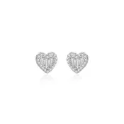 Diamond Heart Studs