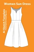 11 Women’s Dress Sketch Templates – Editable AI & PDF