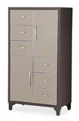 21 Cosmopolitan 6 Drawer Chest in Taupe/Umber
