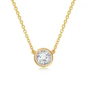 0.41 Carat Bezel Set Diamond Solitaire Pendant