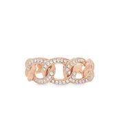14K Rose Gold 0.18ct Diamond Chain Link Fashion Ring