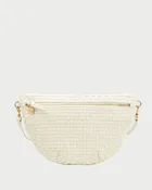 Clare V. Cream Woven Grande Fanny