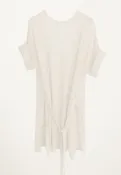 Amira Low Back Tee in Parchment
