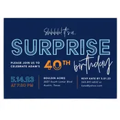 40th Birthday Surprise Party Invitation