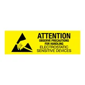 0.625″ (5/8″) x 2″ Attention Electrostatic Sensitive Devices Label