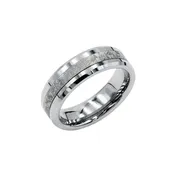Starborn Aletai Meteorite Inlay Ring with 6mm Tungsten Band