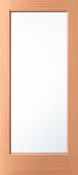FD1L- Mahogany French Door Exterior 1-Lite Full View w/ Low-E Clear Glass (1-3/4”)