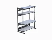 4-Post 60" Performance Plus LAN Station w/4x 24" Shelves - USA Made
