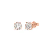 0.38 ct Round Diamond Cluster Earrings