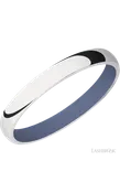 3 mm wide Domed 14K White Gold band featuring a Crushed Orchid sleeve.