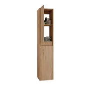12" Imitative Oak Wall-Mounted Bathroom Side Cabinets | OROA