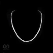 14K WHITE GOLD BEZEL SET DIAMOND TENNIS BRACELET