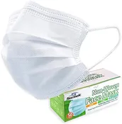 WHITE 3-Ply Non-Woven Disposable Mask