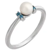 Accented Pearl Ring