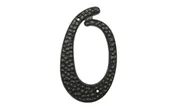 #0 Black Hammered House Number - 3-1/2" size