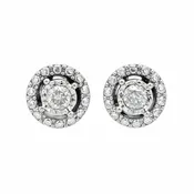 0.12 CTW Diamond 14K White Gold Stud Earrings