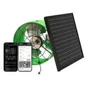 QuietCool 50 Watt Solar Smart Attic Gable Fan - up to 2250 SQFT - with Smart App Control for 24/7 Runtime