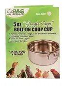 a&e Stainless Steel Jungle cups bolt-on coop cup for Birds and small animal. 5 oz-3"D x 1.9"H