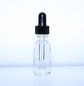 1/2 Oz (15 Ml) Clear Boston Round Glass Bottle w/Glass Dropper - Pack of 36
